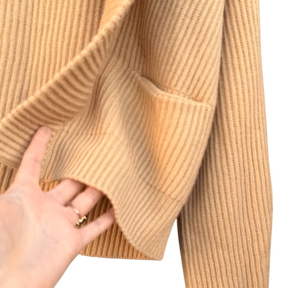 Vince. Wool Cashmere Blend Chunky Open Cropped Cardigan - Picture 3 of 11